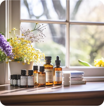 Lizcurtis Display shelf of homeopathic remedies